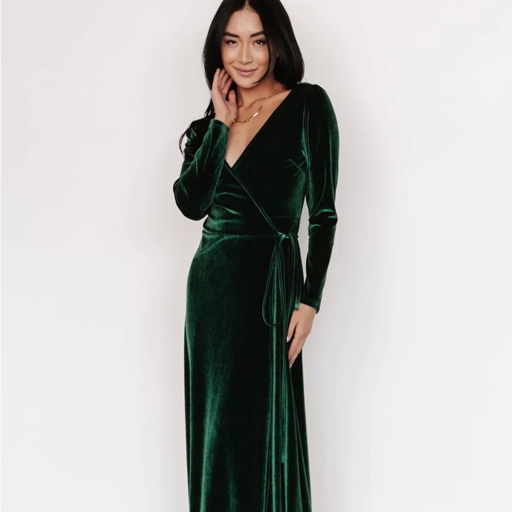 Esmerelda Velvet Wrap Maxi Dress